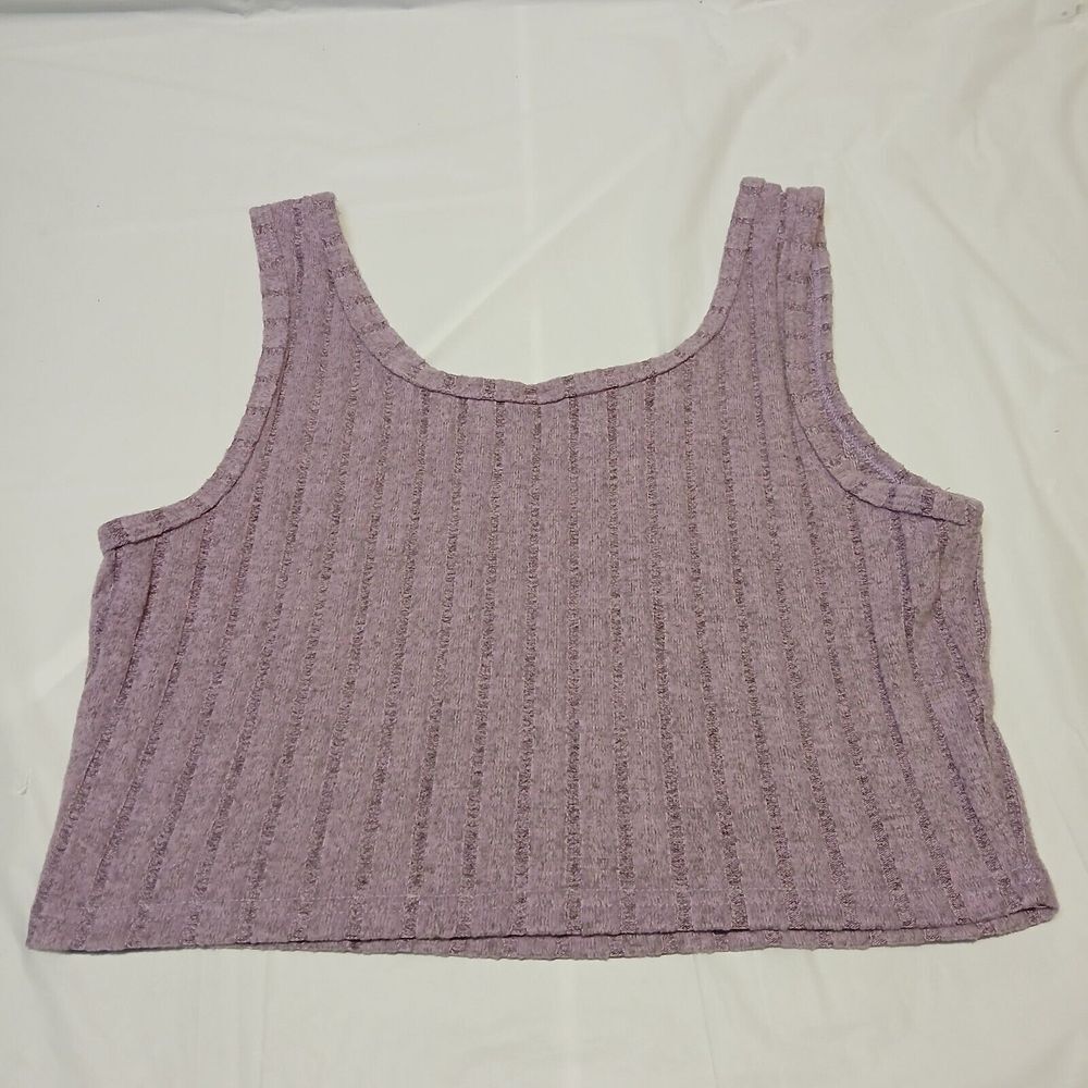 Shein Large 3‎ Piece Sleep Set, Pajamas, Top, Robe, Pants Lavender, Ribbed